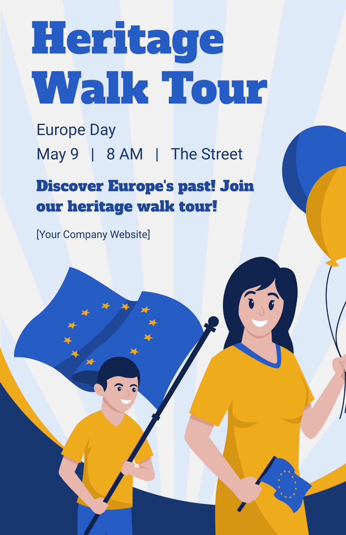 Europe Day  Poster Template