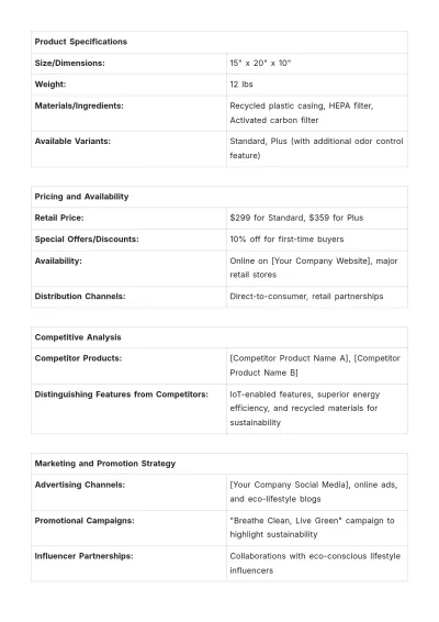 Free Fact Sheet for New Product in Advertising Template to Edit Online