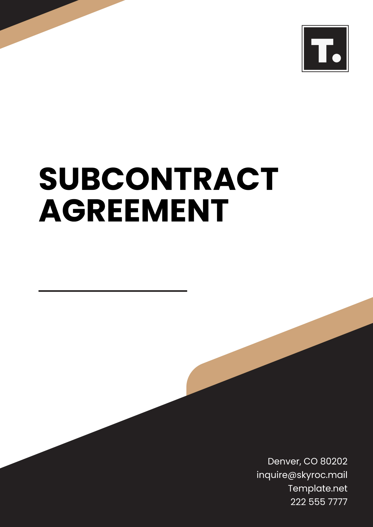 Subcontract Agreement Template - Edit Online & Download