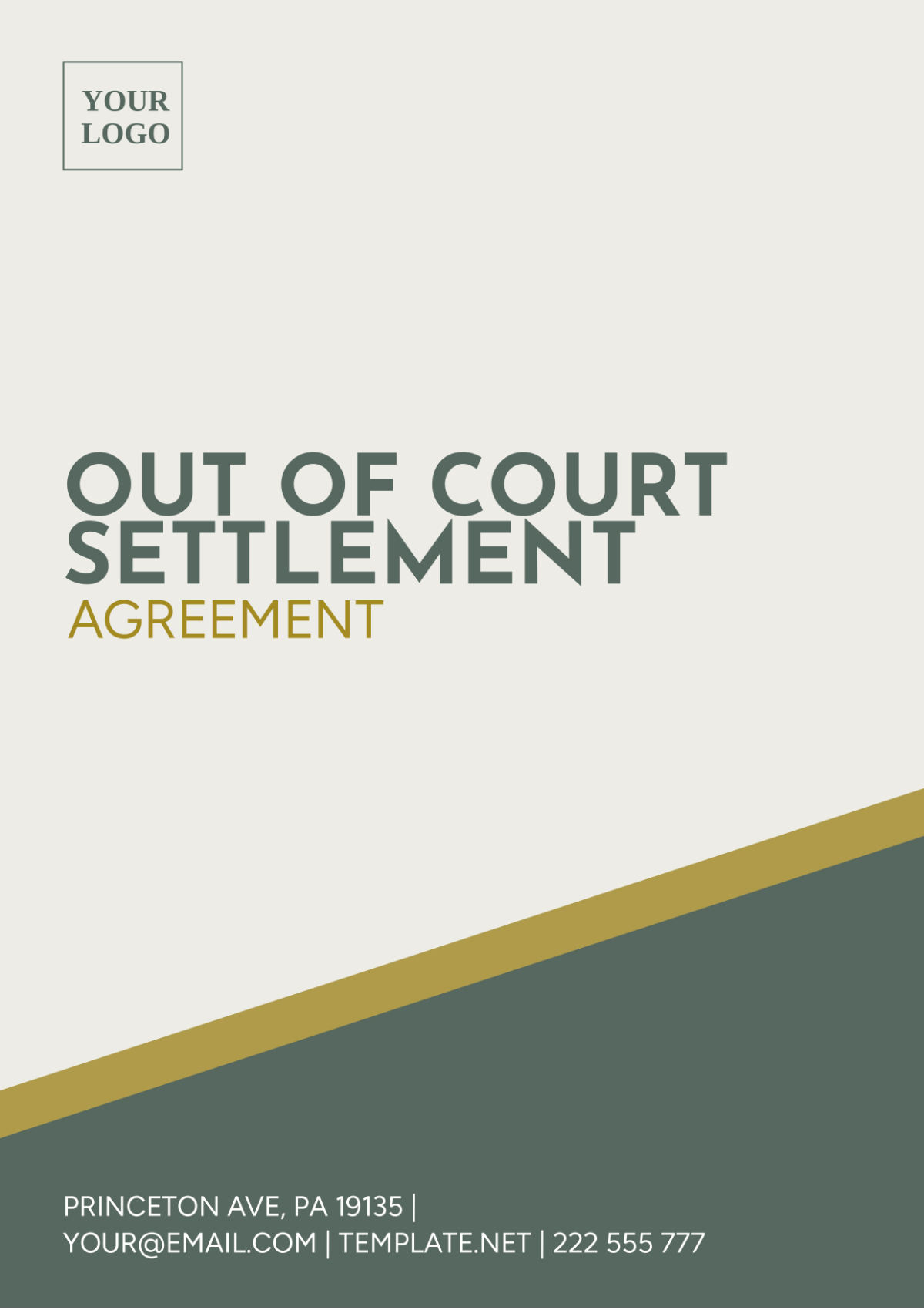 Free Out of Court Settlement Agreement Template - Edit Online ...