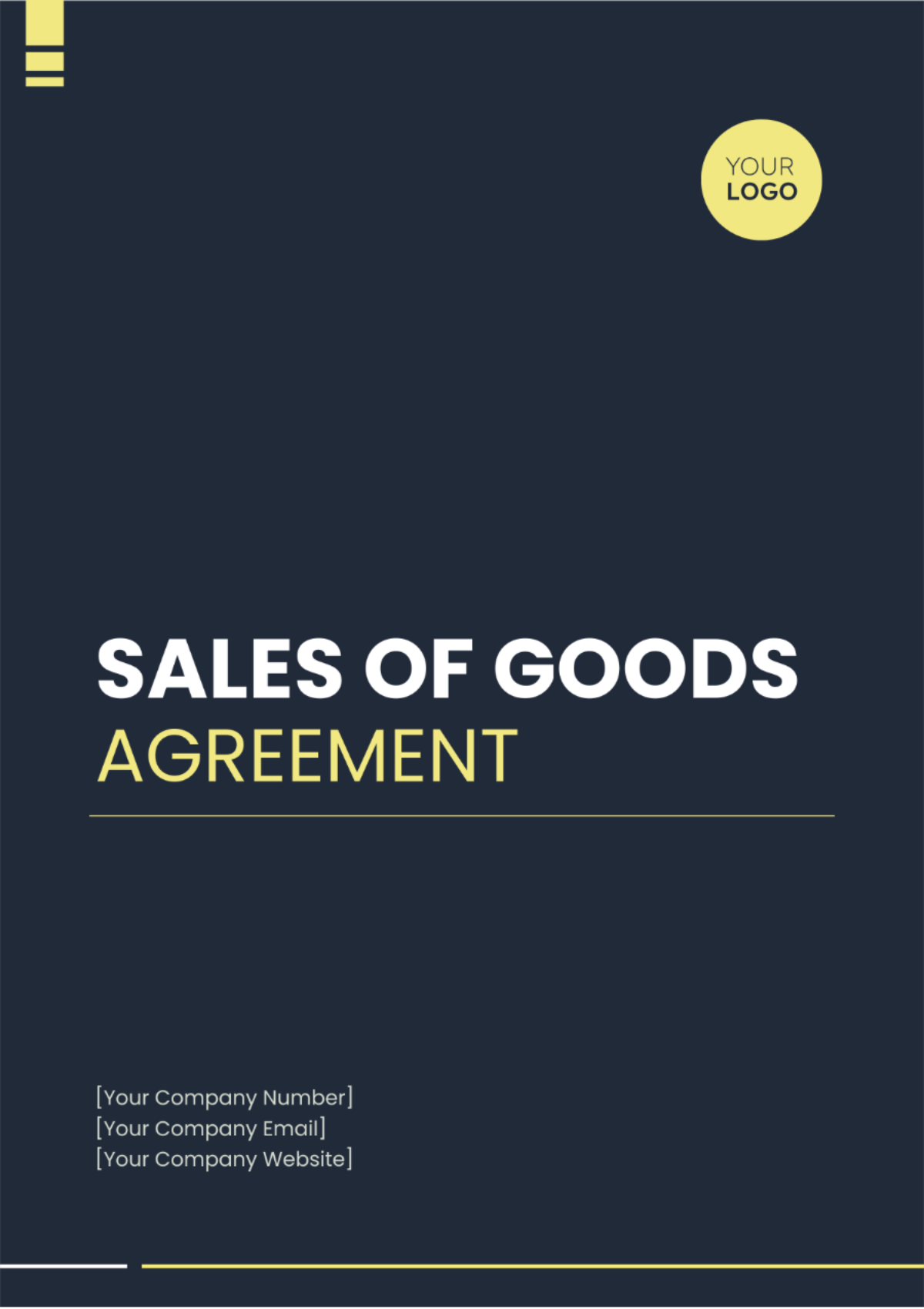 Sale of Goods Agreement Template - Edit Online & Download