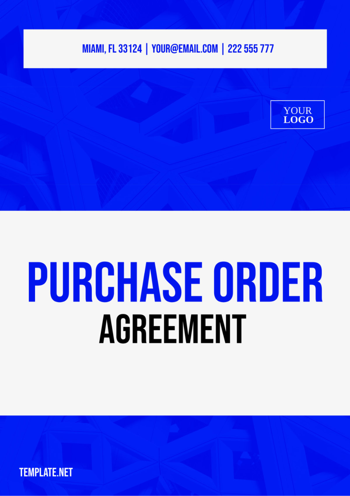 Purchase Order Agreement Template Edit Online & Download Example