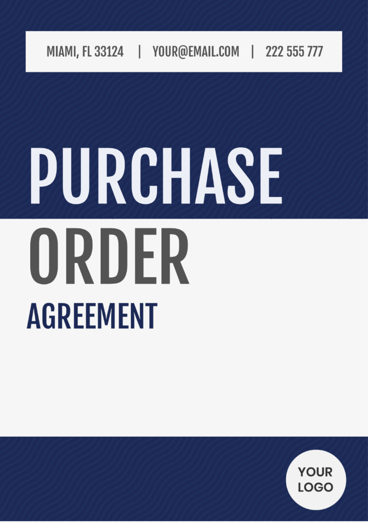 Purchase Order Agreement Template - Edit Online & Download