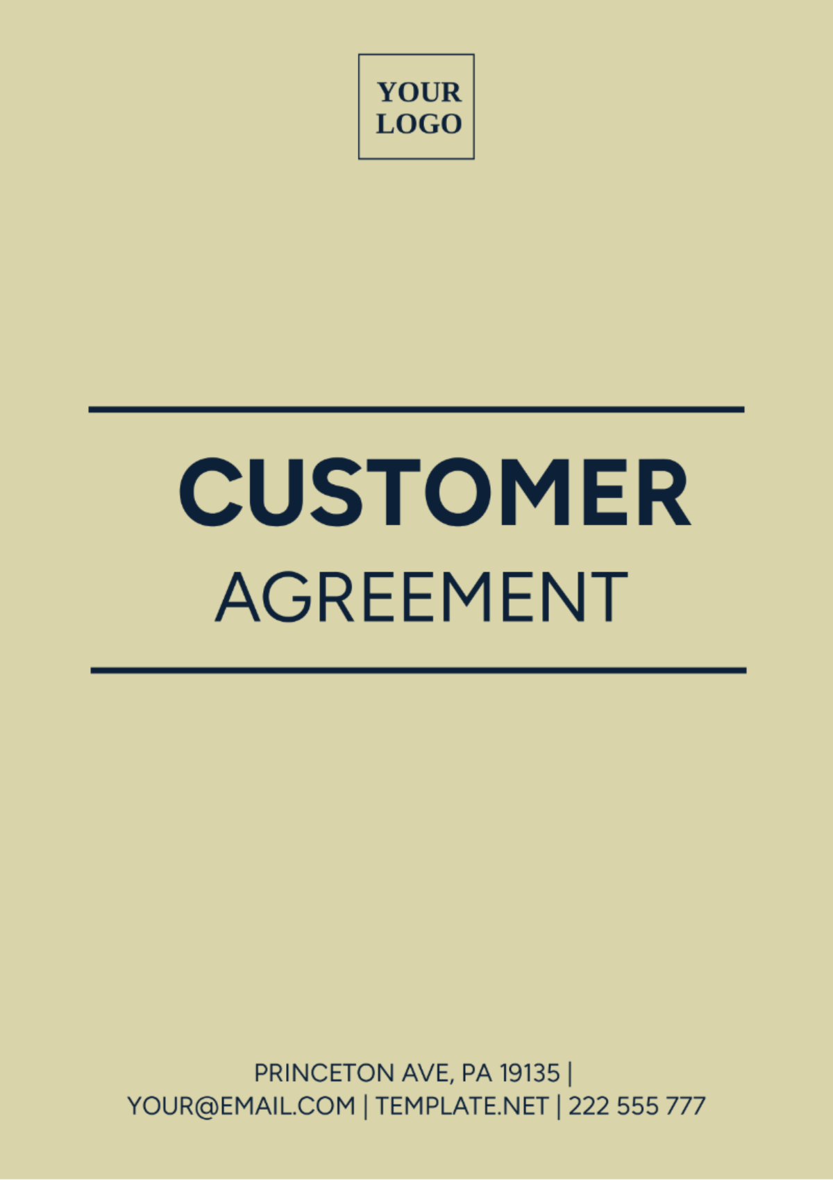 Customer Agreement Template - Edit Online & Download