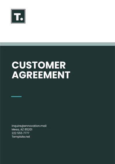 Free Customer Agreement Template to Edit Online