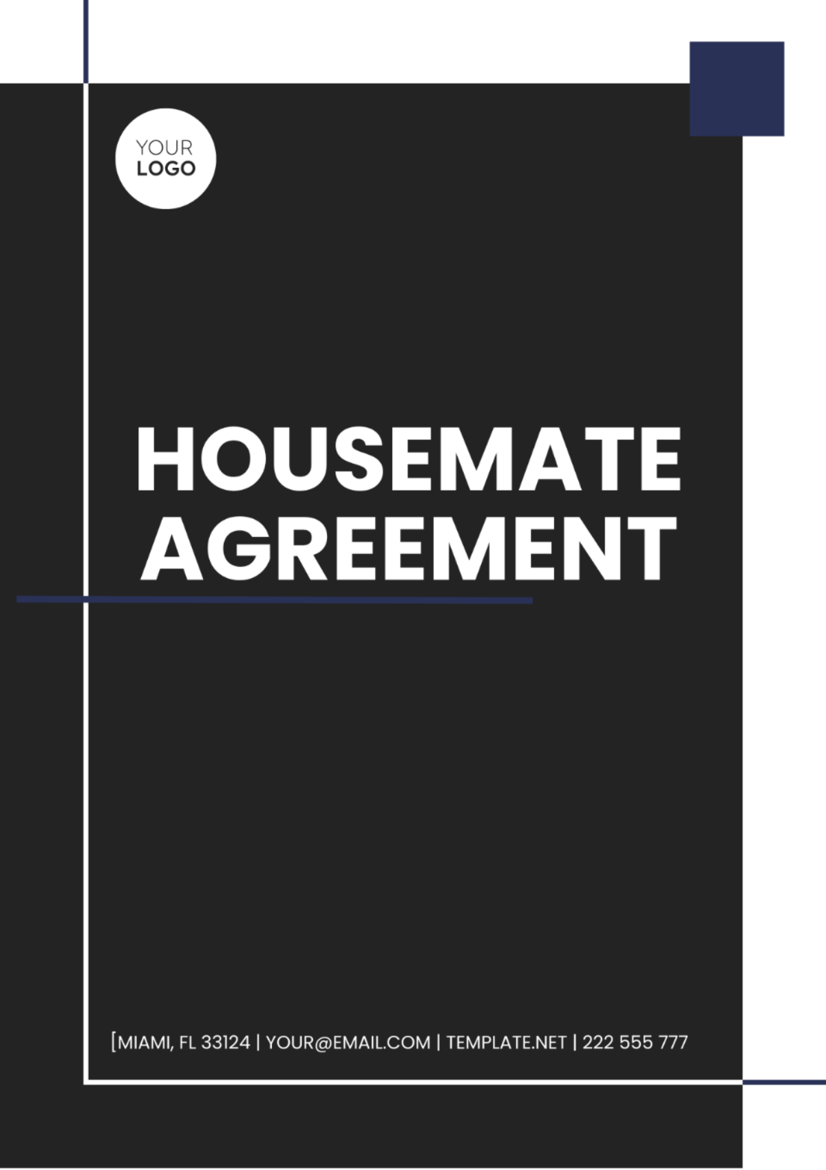 Housemate Agreement Template