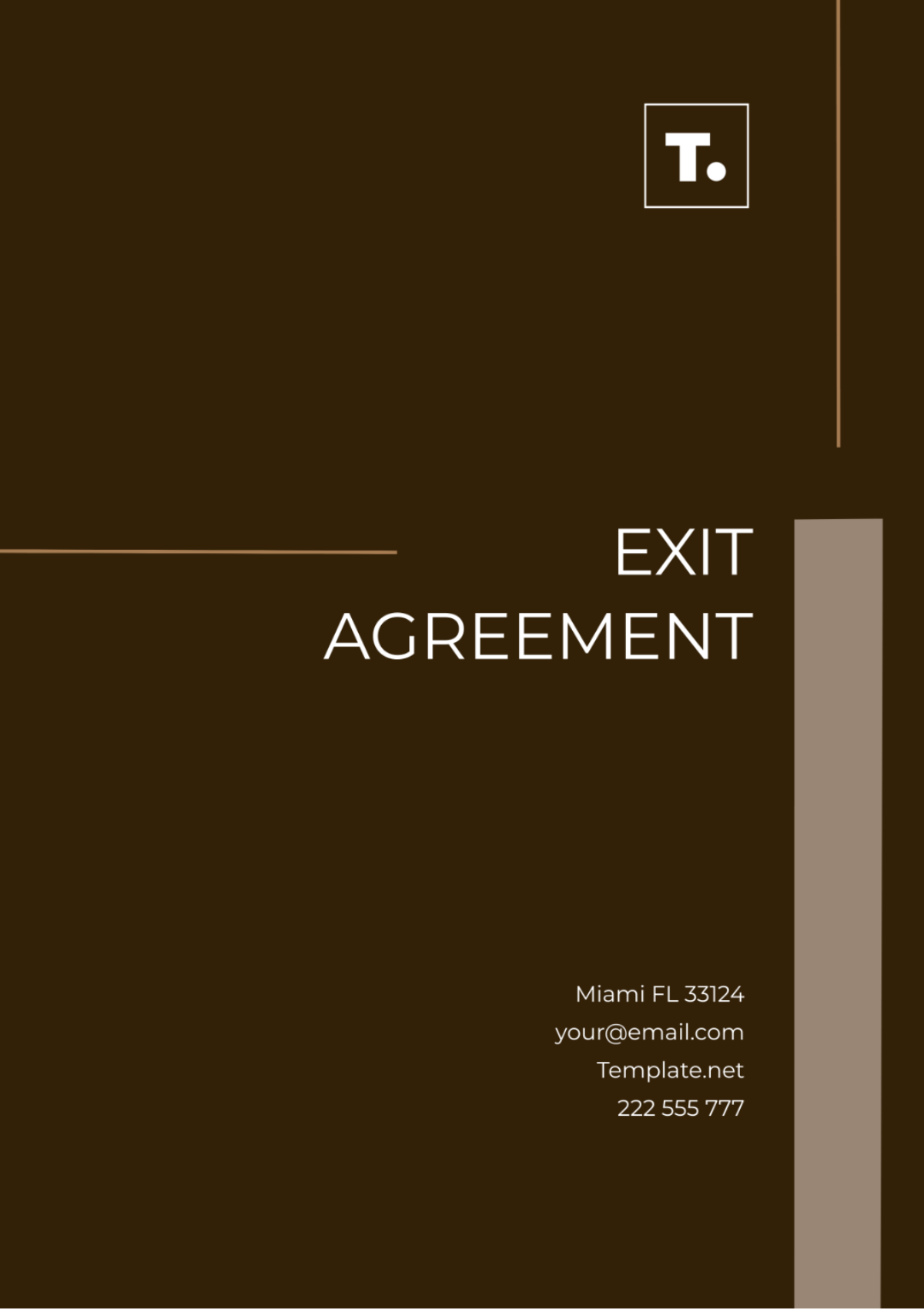 Exit Agreement Template