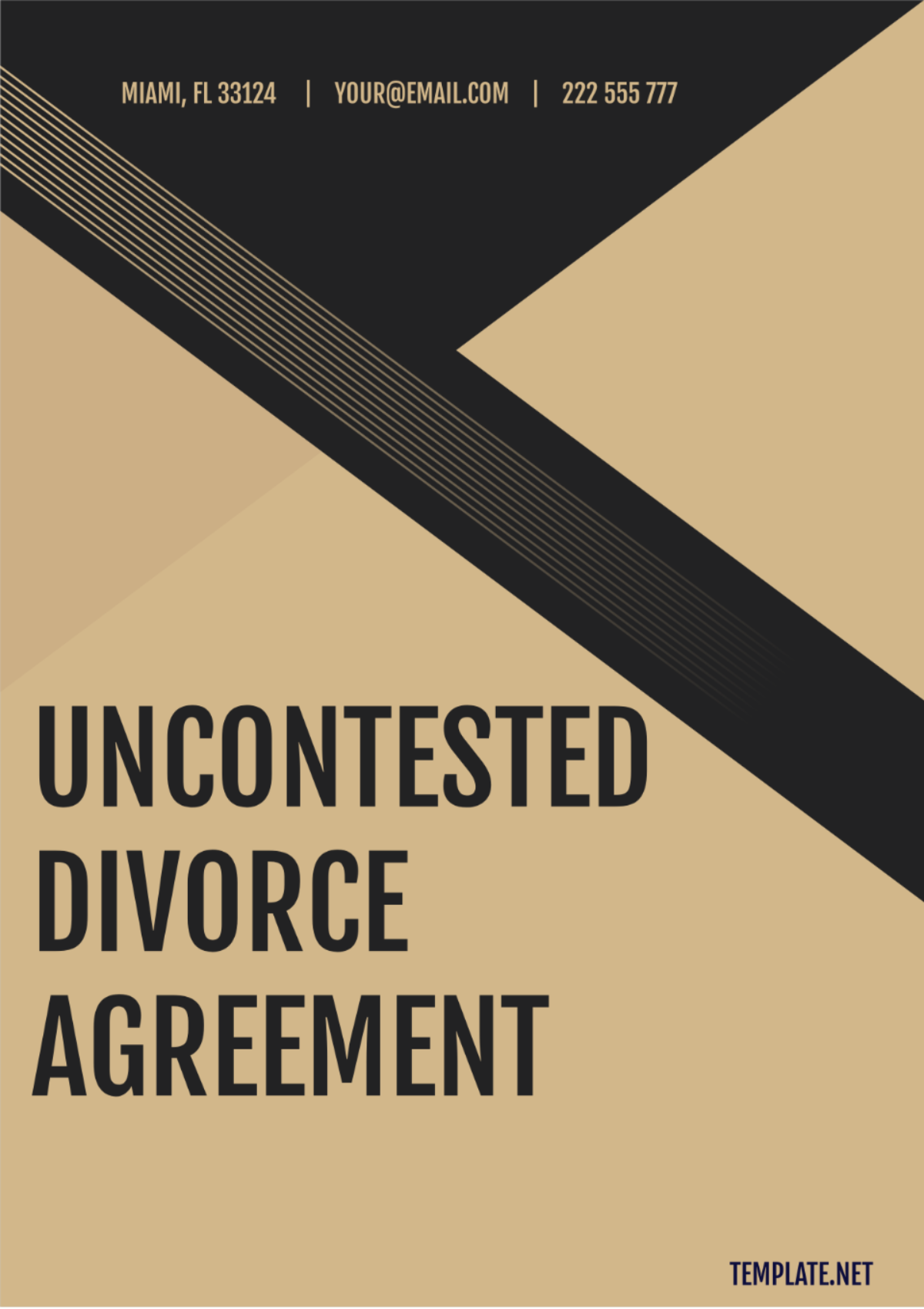 Uncontested Divorce Agreement Template