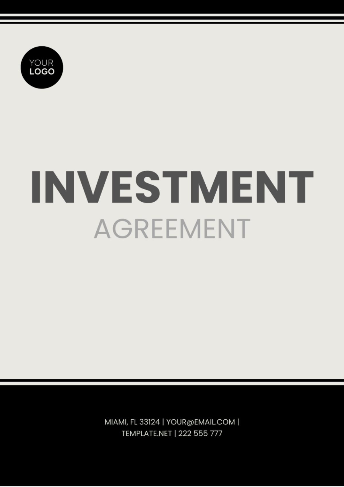 Investment Agreement Template
