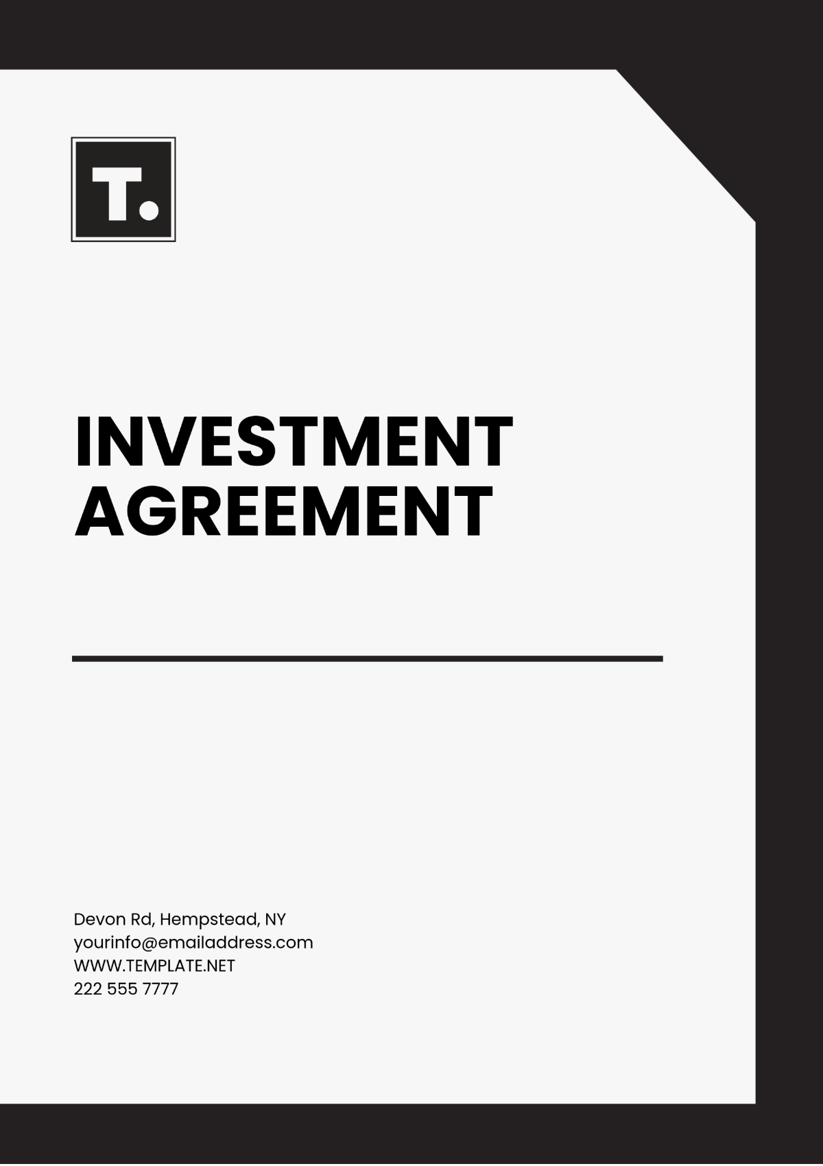 Investment Agreement Template - Edit Online & Download