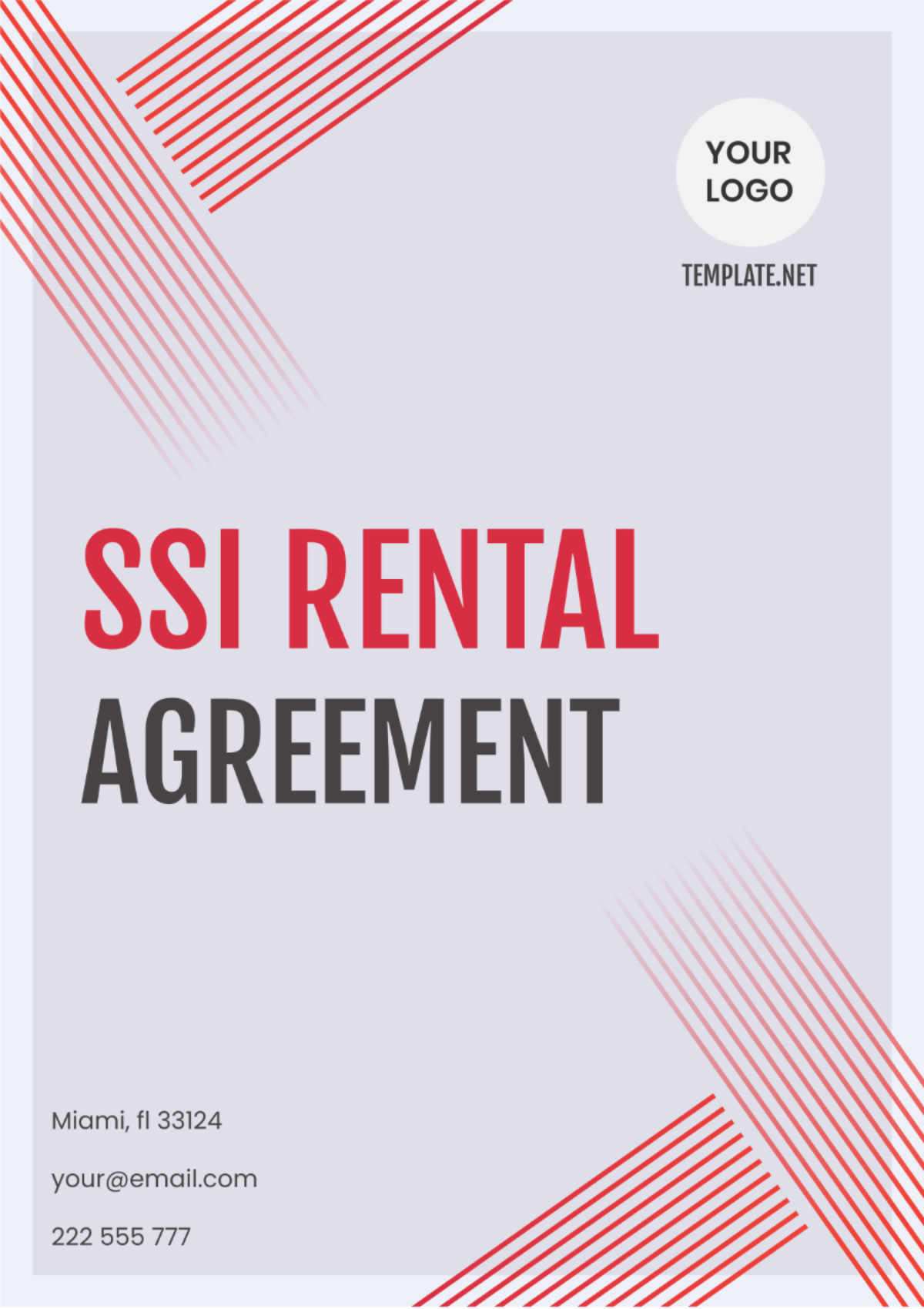 Ssi Rental Agreement Template