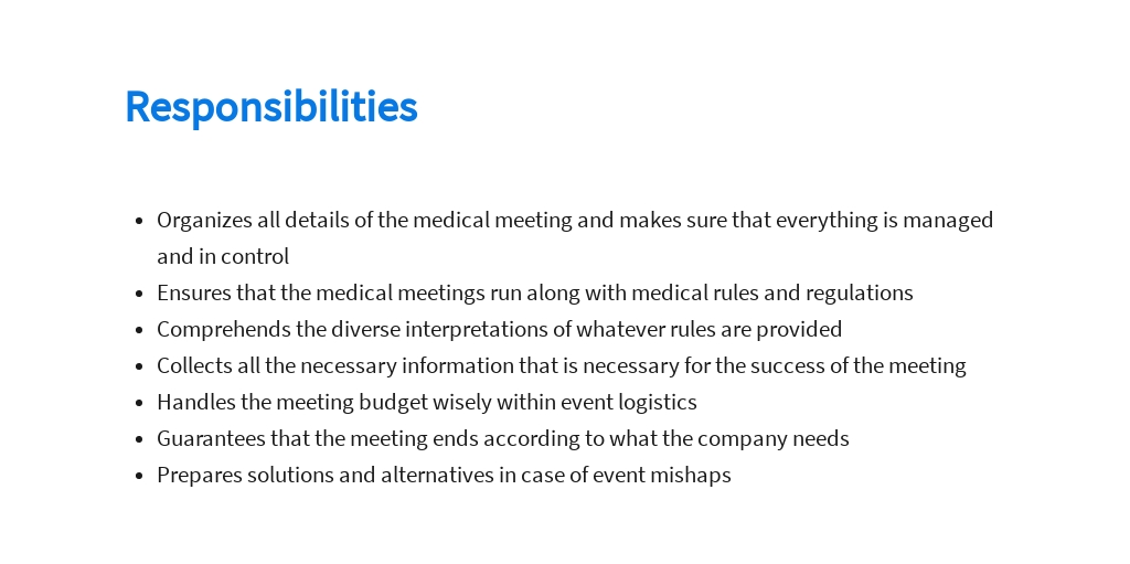 Free Medical Meeting Planner Job Ad/Description Template 3.jpe