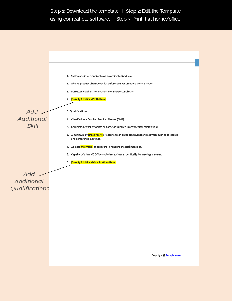 free-medical-meeting-planner-job-ad-description-template-download-in