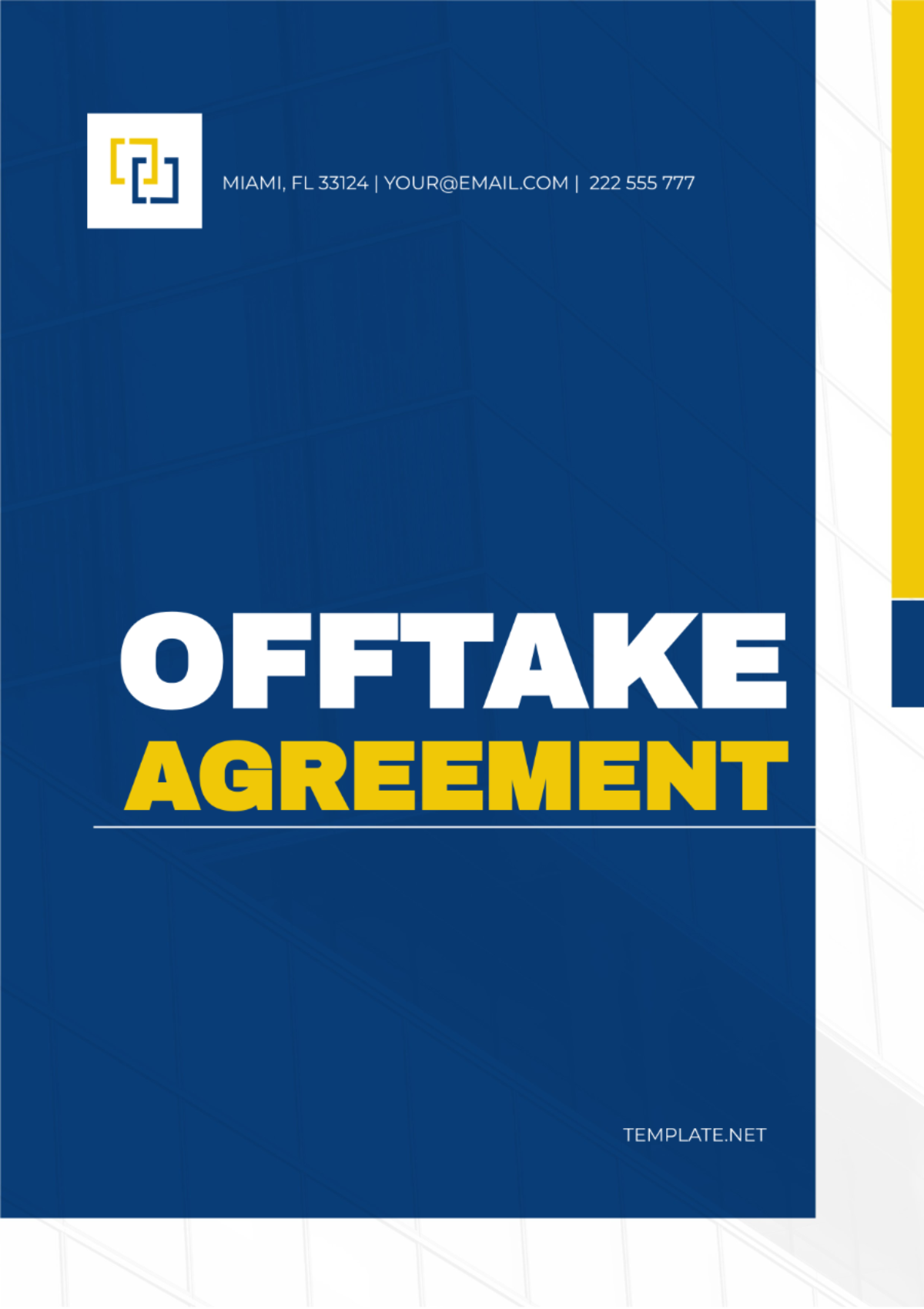 Offtake Agreement Template