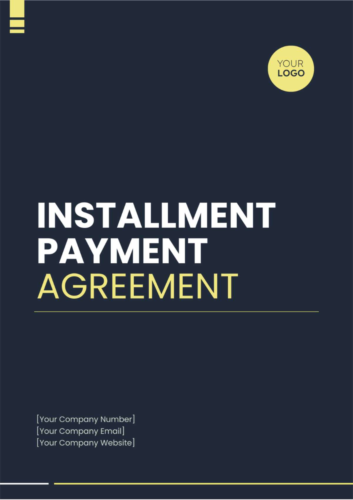 Installment Payment Agreement Template - Edit Online & Download