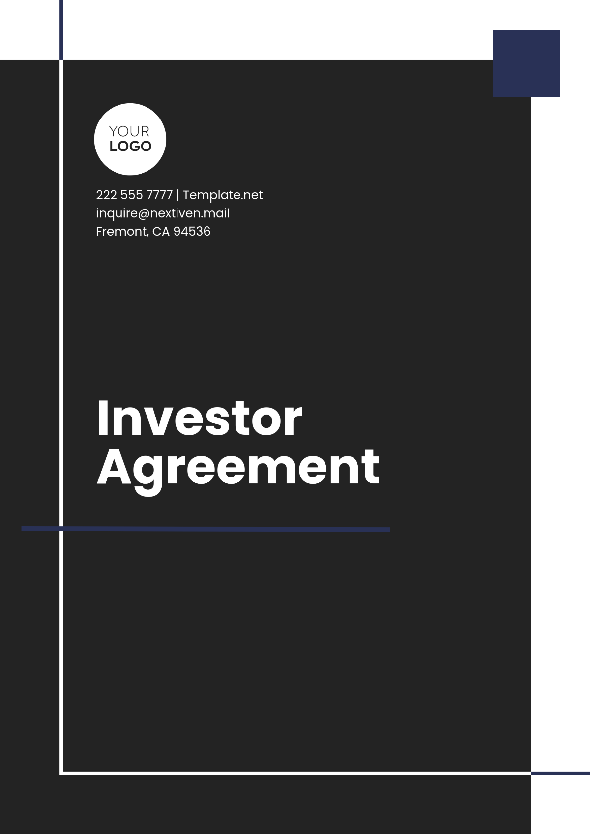 Investor Agreement Template - Edit Online & Download