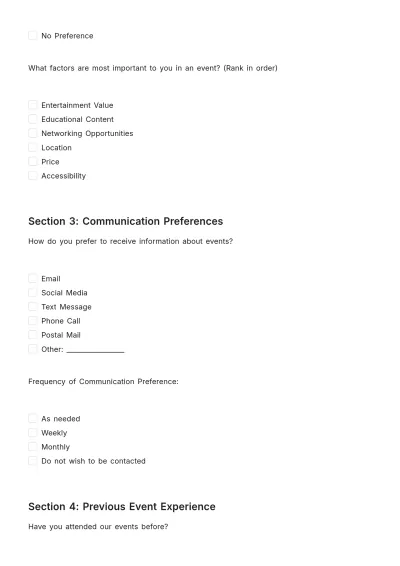 Free Event Audience Advertising Profile Template to Edit Online
