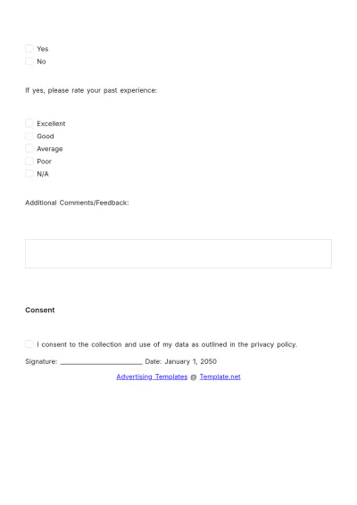 Free Event Audience Advertising Profile Template to Edit Online