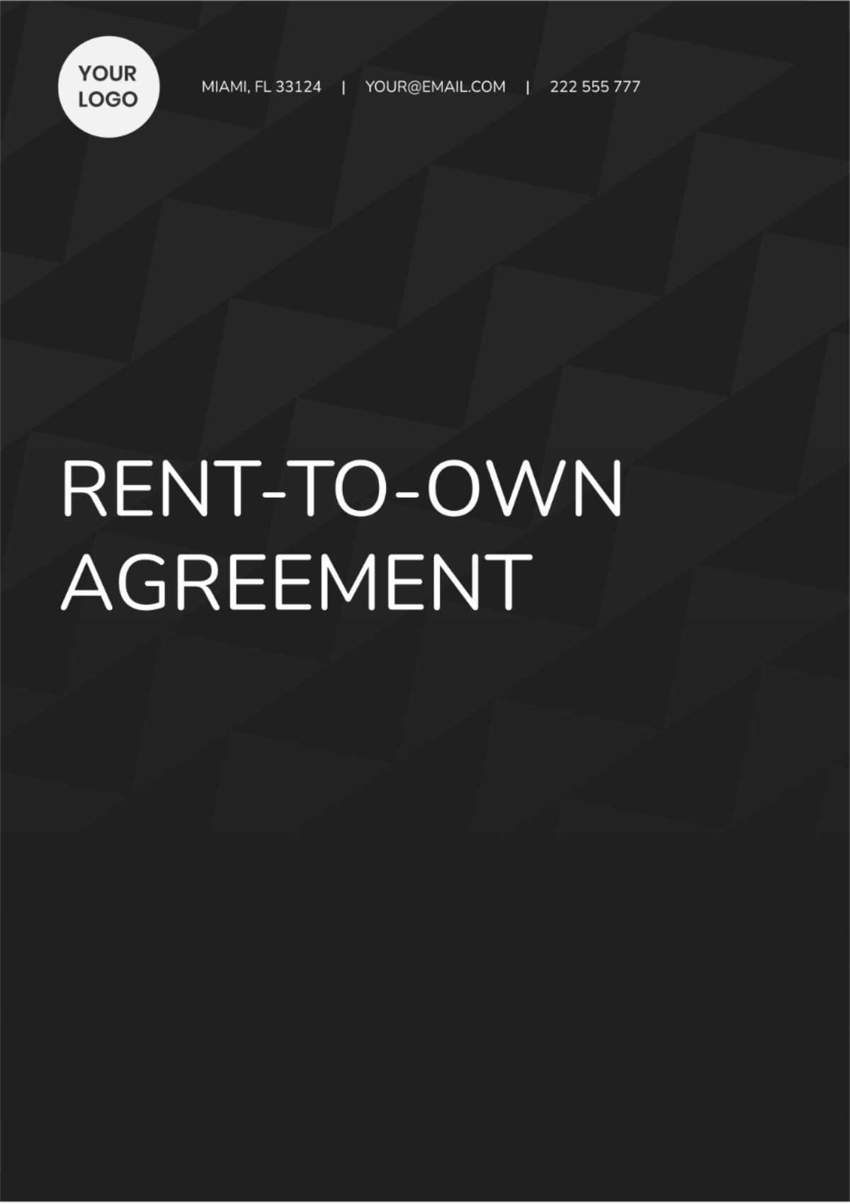 Rent to Own Agreement Template