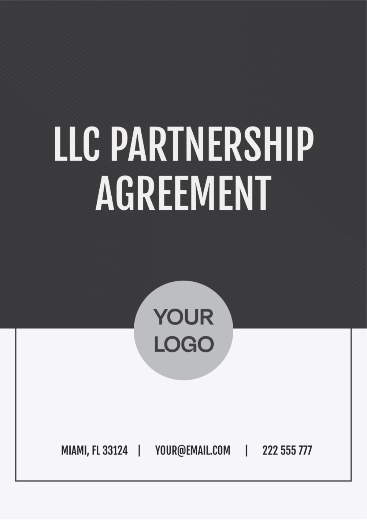 LLC Partnership Agreement Template
