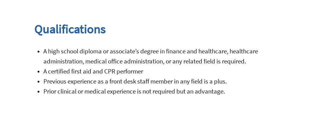 Free Medical Office Specialist Job Ad/Description Template 5.jpe