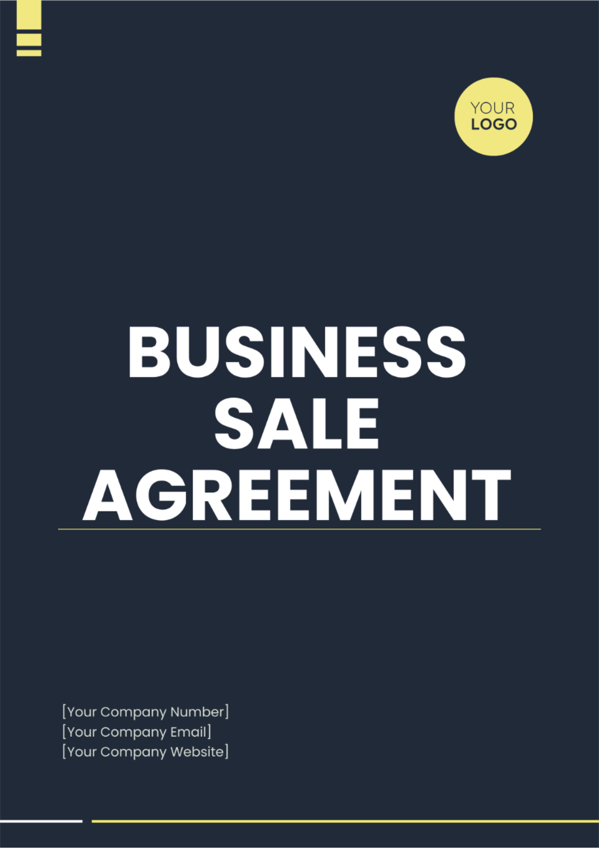 Business Sale Agreement Template - Edit Online & Download