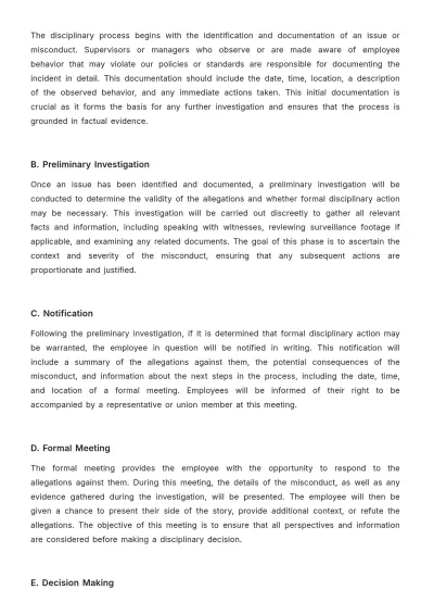 Free Nursing Home Disciplinary Procedure Template to Edit Online