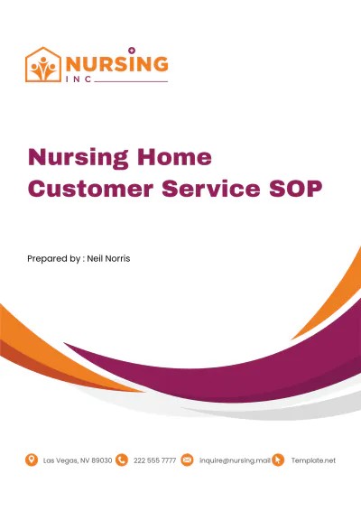 Free Nursing Home Customer Service SOP Template to Edit Online