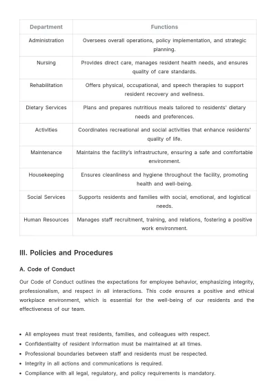 Free Nursing Home Company Guide Template to Edit Online