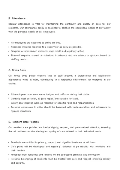 Free Nursing Home Company Guide Template to Edit Online
