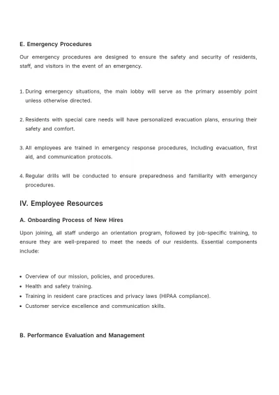 Free Nursing Home Company Guide Template to Edit Online