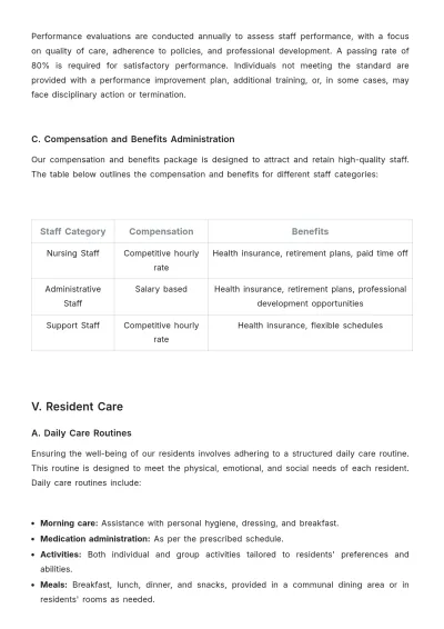 Free Nursing Home Company Guide Template to Edit Online