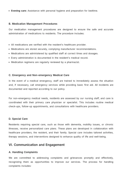 Free Nursing Home Company Guide Template to Edit Online