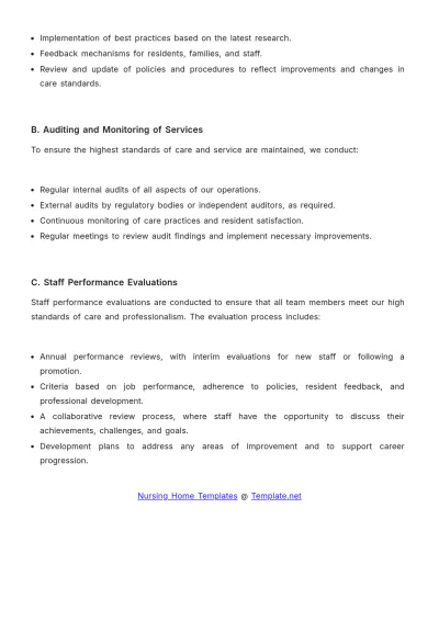 Free Nursing Home Company Guide Template to Edit Online