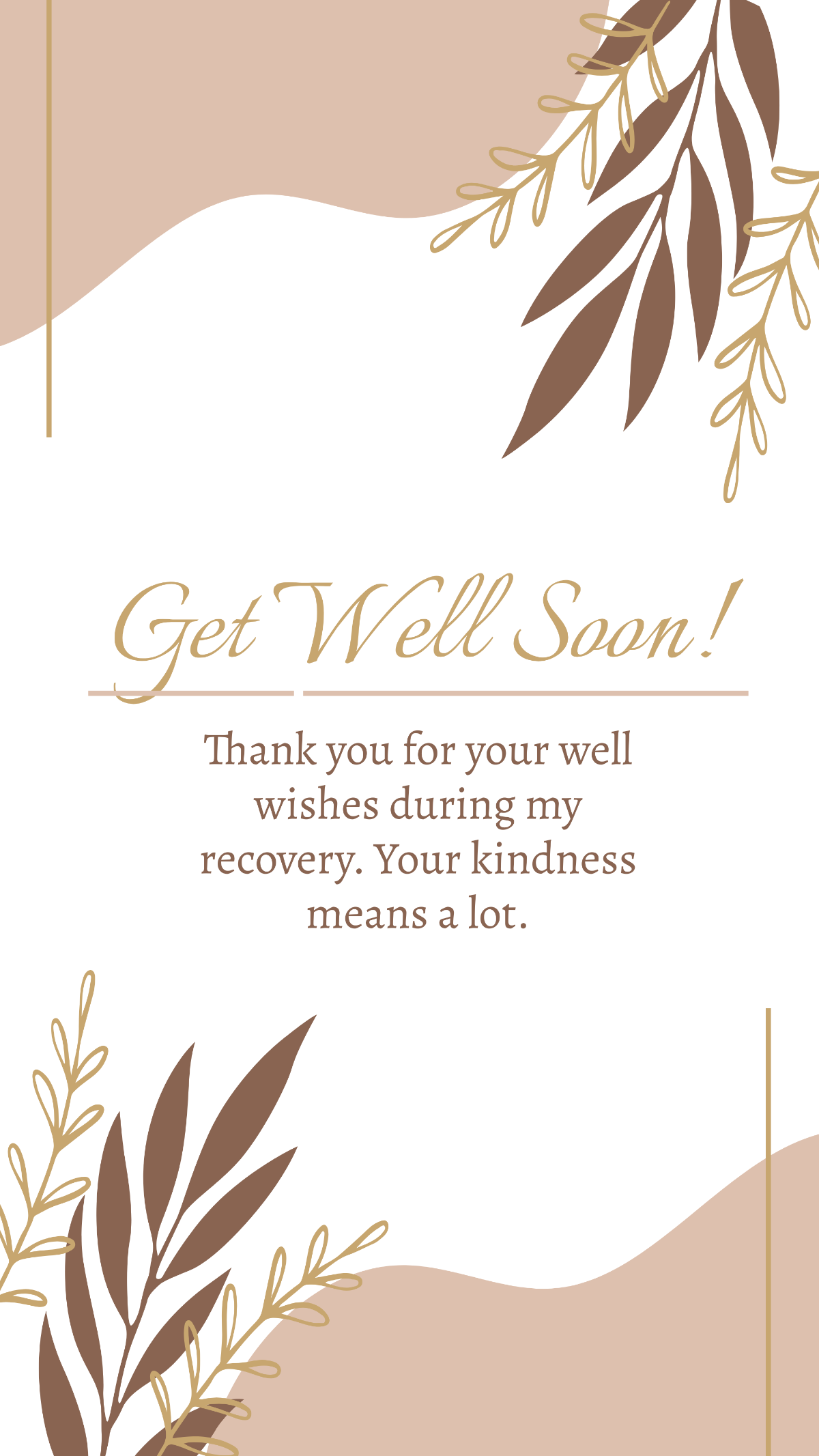 Get Well Soon Thank You Card