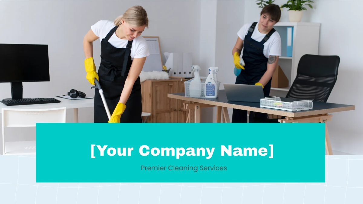 Free Introduction to Our Cleaning Company Presentation Template to Edit Online