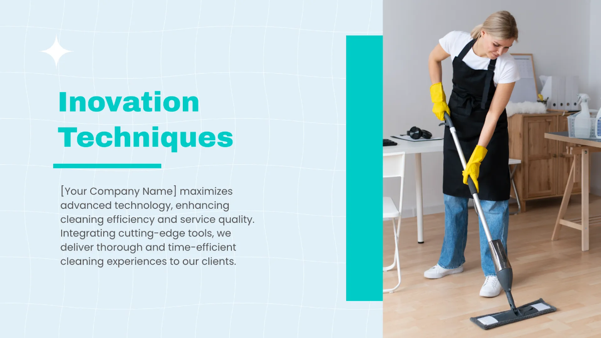 Free Introduction to Our Cleaning Company Presentation Template to Edit Online