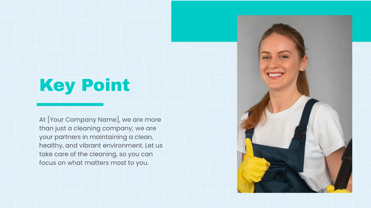 Free Introduction to Our Cleaning Company Presentation Template to Edit Online