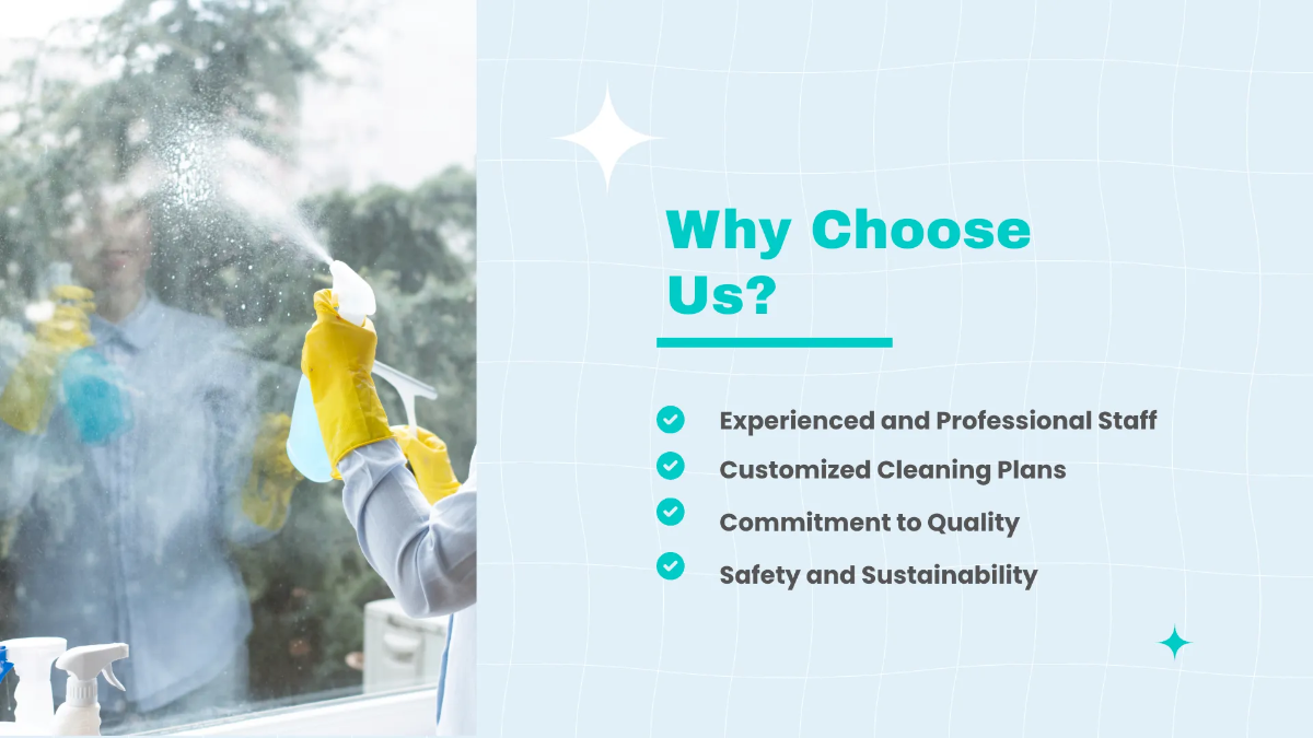 Free Introduction to Our Cleaning Company Presentation Template to Edit Online