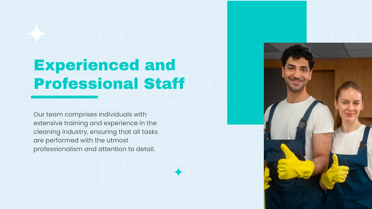 Free Introduction to Our Cleaning Company Presentation Template to Edit Online