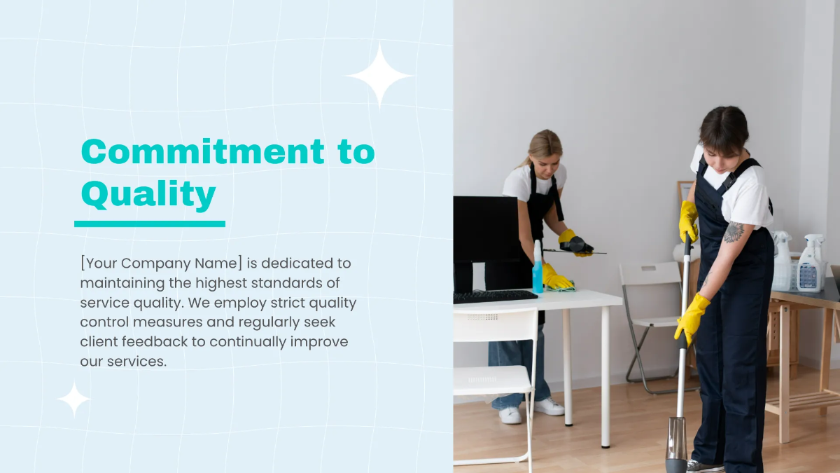 Free Introduction to Our Cleaning Company Presentation Template to Edit Online