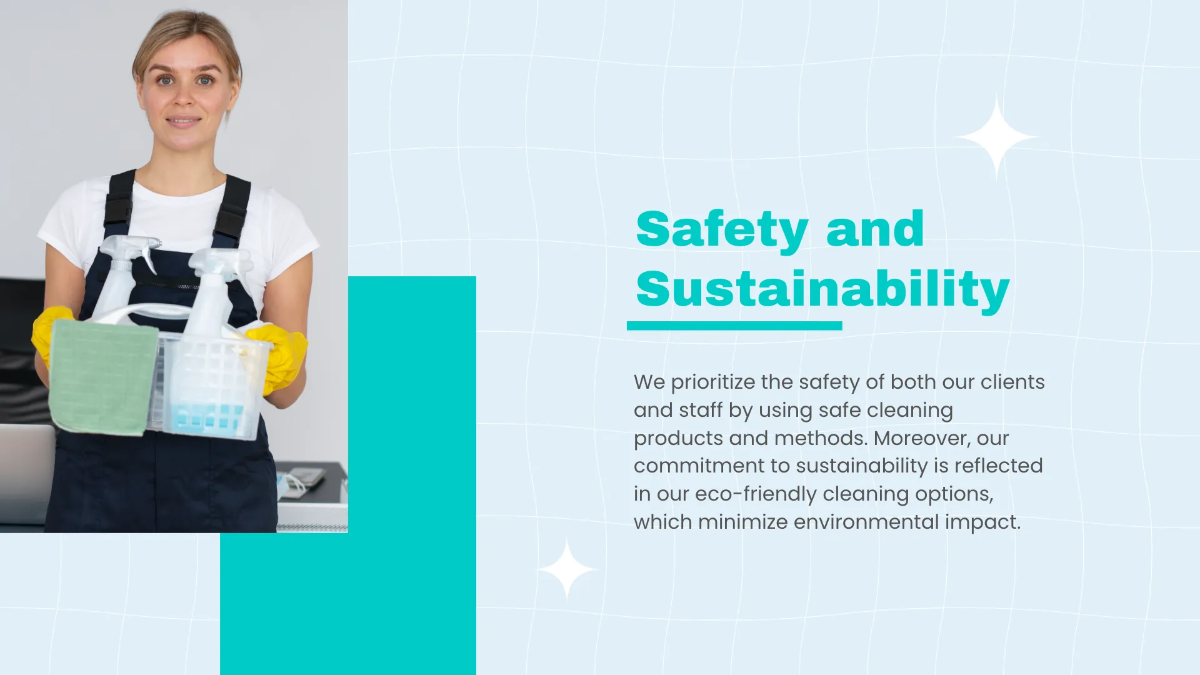 Free Introduction to Our Cleaning Company Presentation Template to Edit Online