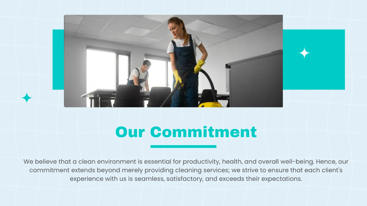 Free Introduction to Our Cleaning Company Presentation Template to Edit Online