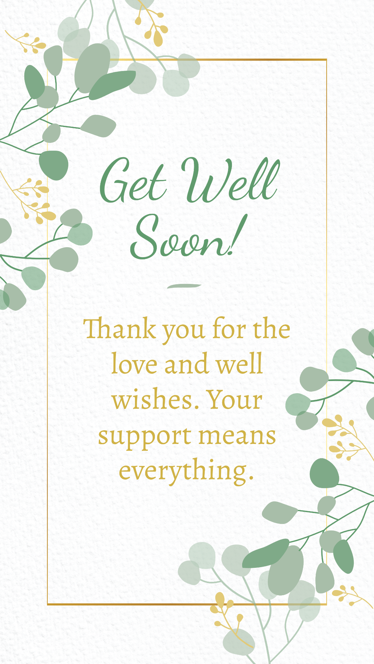 Thank You Message For Get Well Soon Template