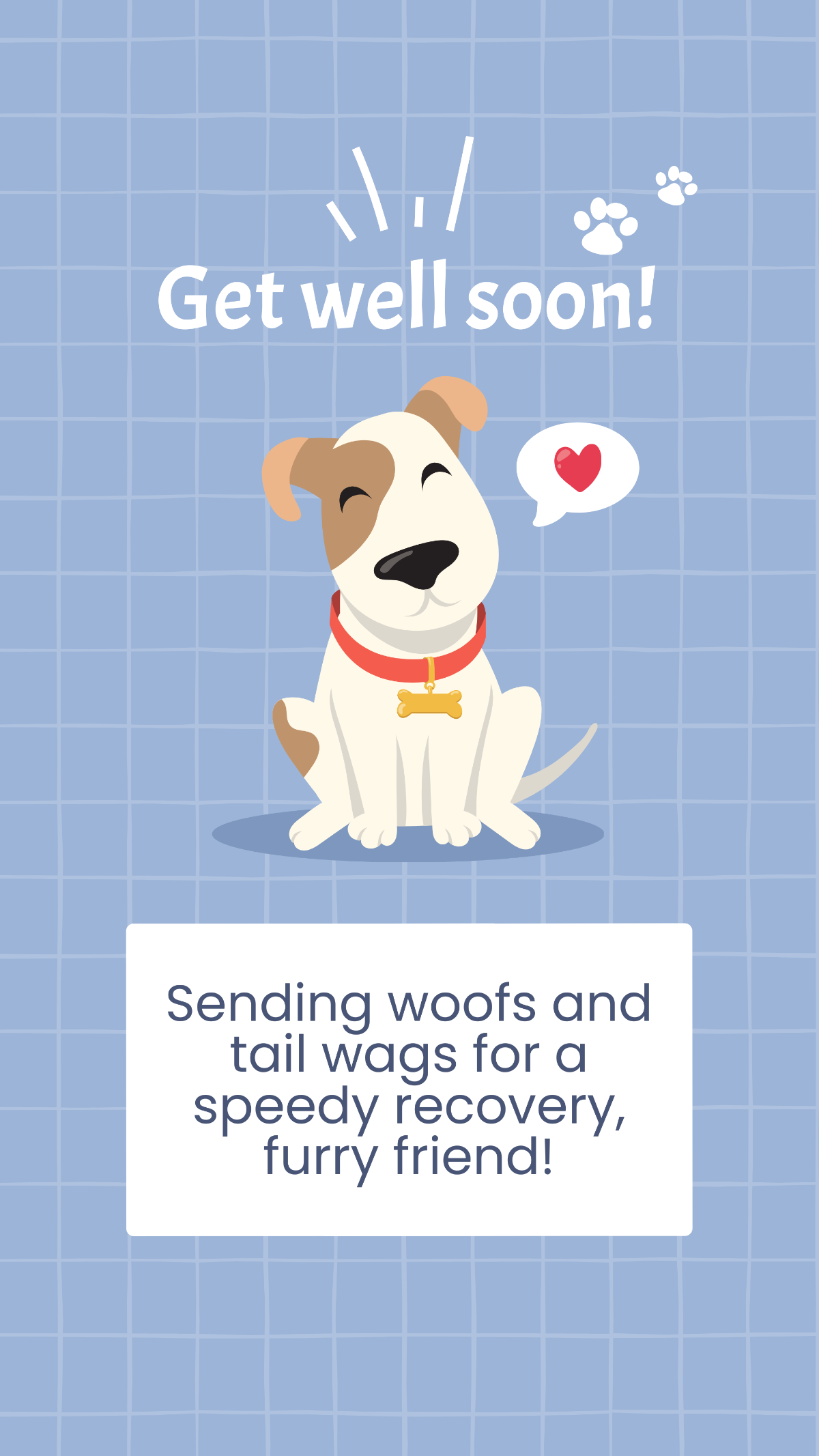 Get Well Soon Card For Dog