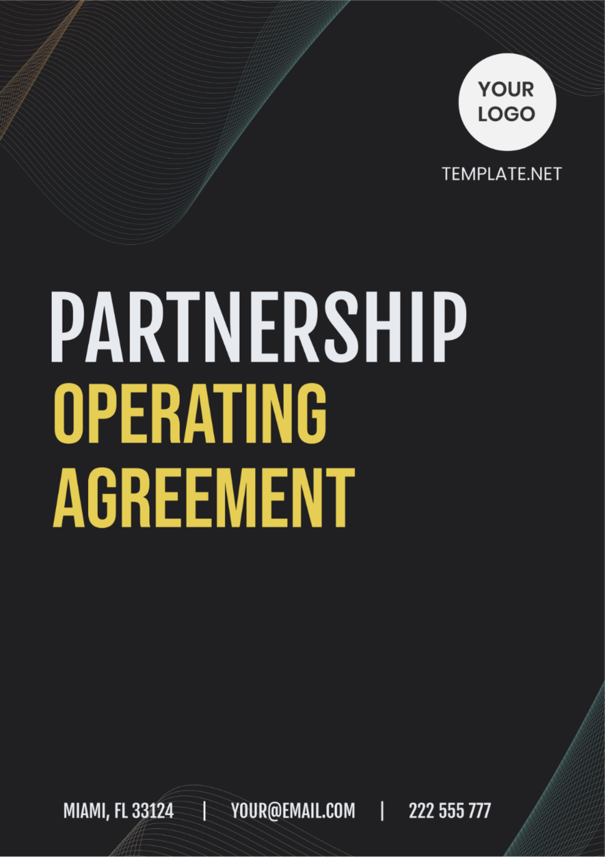 Partnership Operating Agreement Template - Edit Online & Download