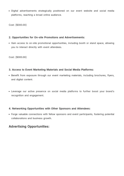 Free Event Partnership Advertising Proposal Template to Edit Online