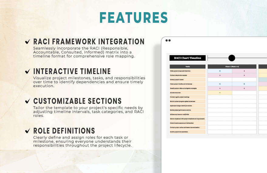 RACI Chart Timeline Template