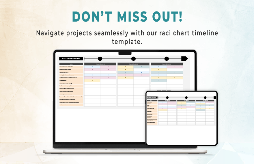 RACI Chart Timeline Template