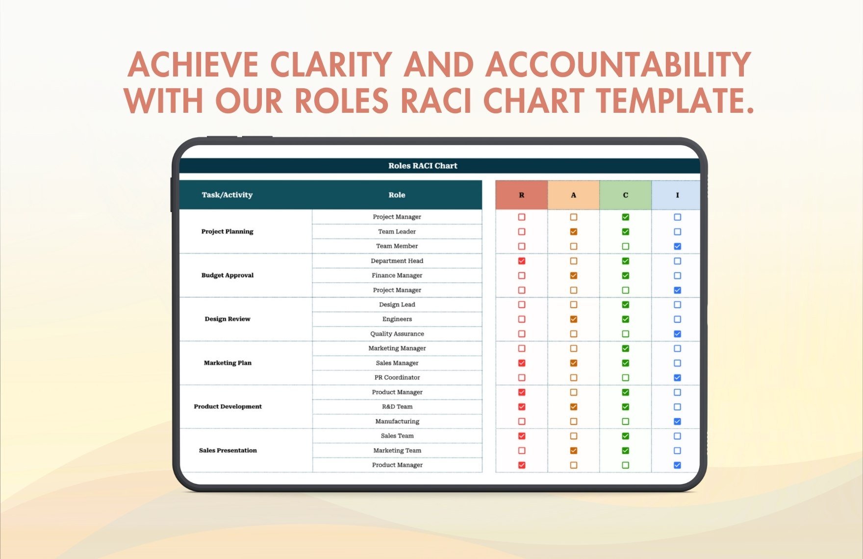 Roles RACI Chart Template